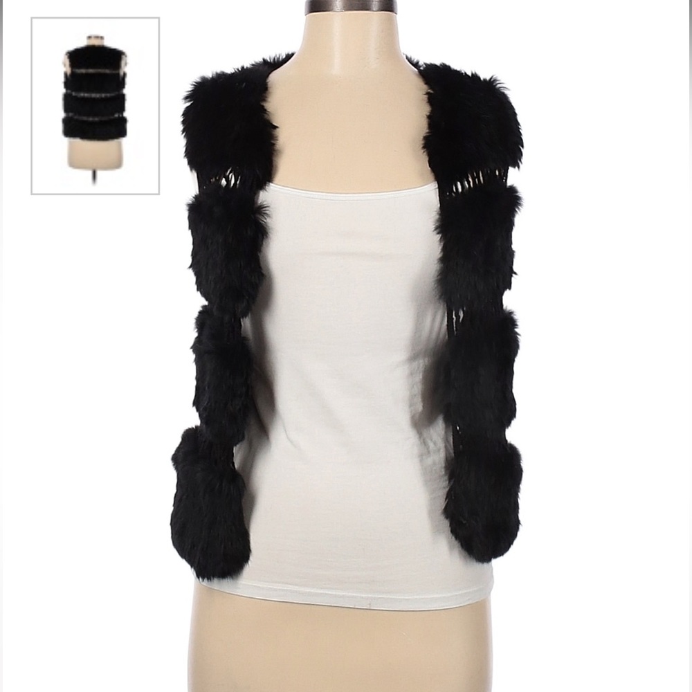 BCBG faux fur vest